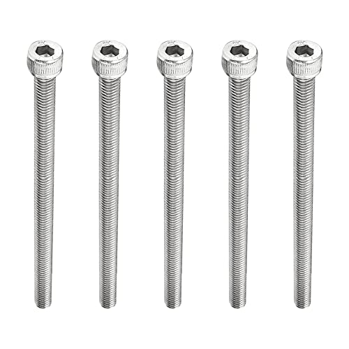 M METERXITY 5 Pack Hex Socket Head Cap Screws, Stainless Steel Full Thread Machine Screw, Anti Resistance