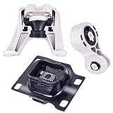 Engine Motor Mount Set 3PCS Compatible with 2008-2011 Ford Focus 2.0L L4, Fits Automatic and Manual Transmission, Replaces A3087 A2986 A3482