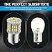 waswale 2 PCS 1156 LED Bulb Reversing Light, Single Contact 6800K Super Bright Turn Signal Bulb, 1141 1003 7506 BA15S Bulb, Universal for Most Cars (White)