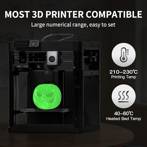 Image of RAMBERY Glow in The Dark Green 3D Printer Filament Luminous PLA Filament 1.75mm 3D Printing Filament Fit Most FDM Printers, 1kg(2.2lbs) /Spool