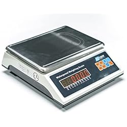 Basculas Industriales Balanza industrial 30 Kg BDCOM estanca y protegida contra la humedad y el polvo, con batería interna indicada para panaderías, obradores, panificadoras, carnicería