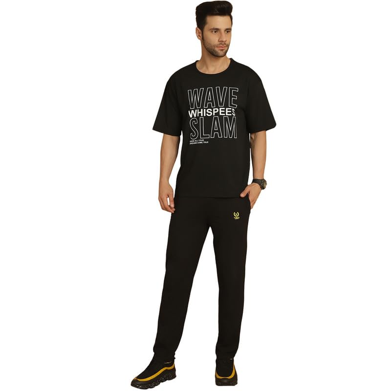 Image of Mack Jonney Printed Round Neck Cotton Oversize Half sleeves Co-ord set Tracksuit For Men-P-MACK52845