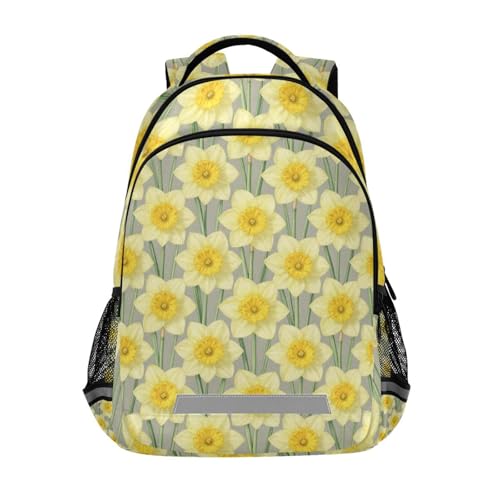 Zaino da tennis per bambini con motivo floreale con narciso giallo con clip sul petto libri borsa per le donne mochilas para ni?os