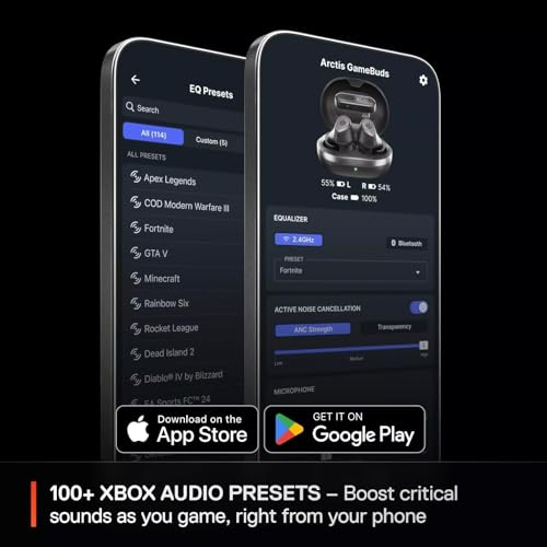 Image of SteelSeries Arctis GameBuds for Xbox - Wireless In-Ear Gaming Headphones - 2.4GHz + BT 5.3 - ANC /Transparency Mode - Water Resistant IP55 - 40H Battery - Wireless Charging - Xbox, PS5, PC, Switch 2