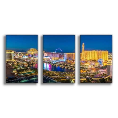 Toile Las Vegas poster décoration murale design 50x75 cm chambre bureau