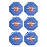 Solar Sun Rings UV Resistant Above Ground Inground Swimming Pool Hot Tub Spa Heating Accessory Heater Solar Cover, Blue (Octagon, 6 Pack)