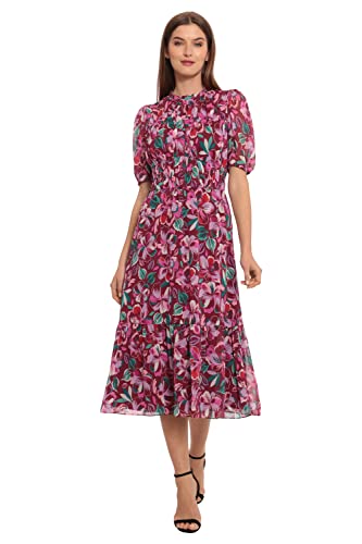 Image of Maggy London Women's Mock Neck Midi Fit and Flare