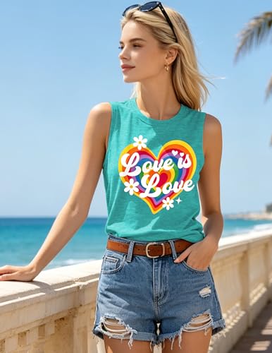 Image of 4th of July Floral American Flag Tank Top for Women Patriotic Sleeveless Apparel