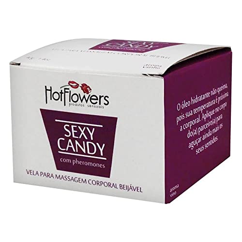 Sexy Candy Vela Beijável 40g – Hot Flowers Sabor:Vinho