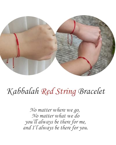 Shonyin 7 Knots Red String Bracelet Good Luck Protection Gift Kabbalah Thread Handmade String Bracelets for Women Men Family2