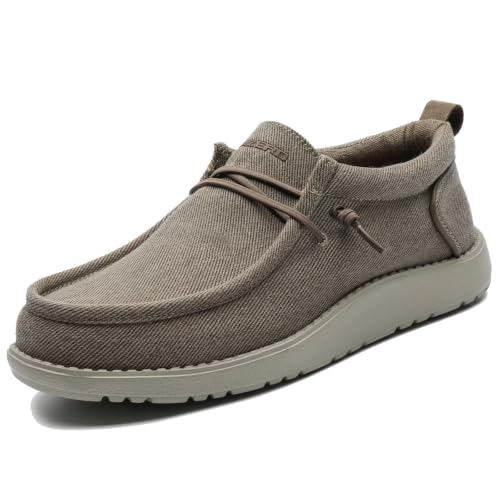 Image of 1TAZERO Men Slip On Shoes Loafer with Arch Support Insoles,Men Casual Shoes for Plantar Fasciitis | Wide Fit Design, Arch Support Footbed, Ideal for Plantar Fasciitis Relief, Lightweight All-Day Comfort Walking Shoes