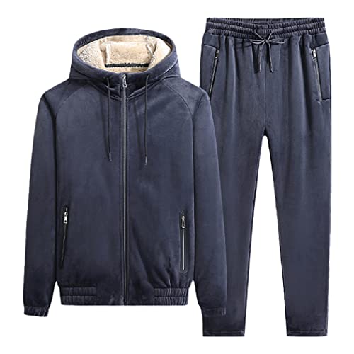 Combinaison de sport homme hiver pour camping randonnée trekking en vêtement cachemire gris 6XL