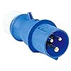 as – Schwabe Prise as – Schwabe CEE, prise extérieure 230V/32A avec connexions vissées, idéale pour une utilisation en extérieur, IP44, Fabriqué en Allemagne, bleu I 6059