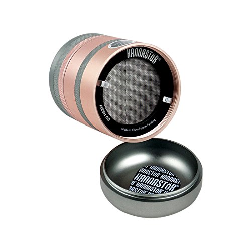 KANNASTOR GR8TR V2 Grinder - Solid Premium Food Grade Quality Aluminum - 8 Pieces - 60 Mesh Stainless Easy Change Screen - Perfect for Herb Spices - Smooth Grind Easy Cleaning - Storage Lid