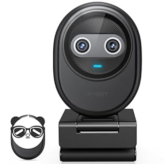 EMEET Webcam 4K Piko, la prima Doppia Fotocamera AI 4K al Mondo con Messa a Fuoco Automatica AI, 3 Microfoni e 3 Modalità Audio, Webcam Ideale per Streaming Live, Decorazione Desktop