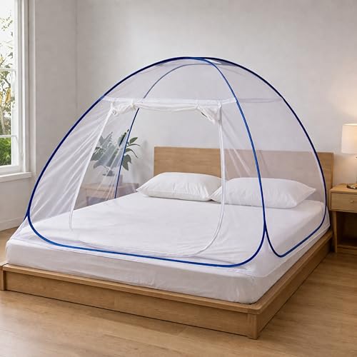 Mosquito Net for Queen Size Bed | Foldable Pop-Up Tent | Fine Mes...