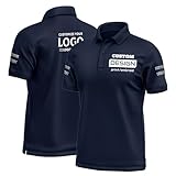 Custom Shirts, Custom Polo, Custom Polo Shirts for Men Personalized Golf Shirts Design Your Own Polos Navy