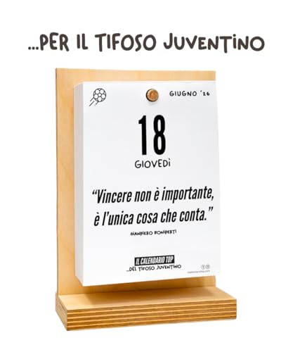 Il calendario DEL TIFOSO JUVENTINO 2026 | Un anno di Emozioni Ricordi e Aneddoti | Con Sostegno in Legno | In Confezione Regalo | A6:10x14 cm | Made in Italy