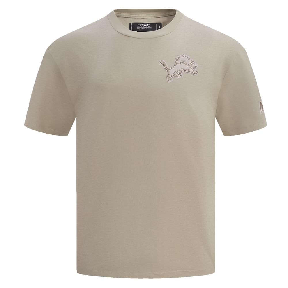 Pro Standard Mens NFL Detroit Lions Neutral Short Sleeve Tee Taupe 2XL — image 1