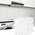 WalDecoo 10-Sheet Hexagon Peel and Stick Backsplash for Kitchen, New Upgrade Premium Extra Thicker Design 3D Self Adhesive Wall Tiles, Large Stick on Tiles for Kitchen and Bathroom (12" x 12")