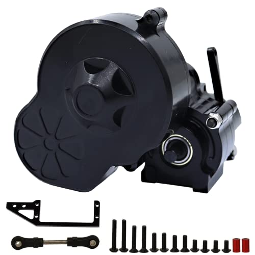 Metal Complete Transmission Cutoff Gearbox With Dig Gear For 1:10 Axial Scx10 Ax10 Wraith Rc Crawler Car (Black) #TOP3