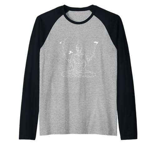 Lotus Position Meditation Apparel, Chakra, Yoga Raglan Baseball Tee