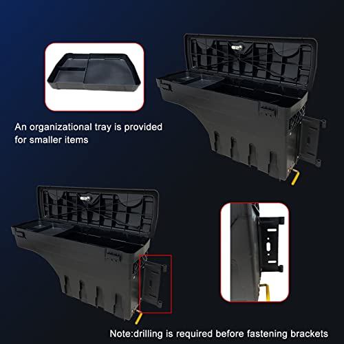 Truck Bed Storage Box Case Tool Box Compatible With Dodge Ram 1500 2500 3500 2002-2018 Rear Passenger Side #TOP4