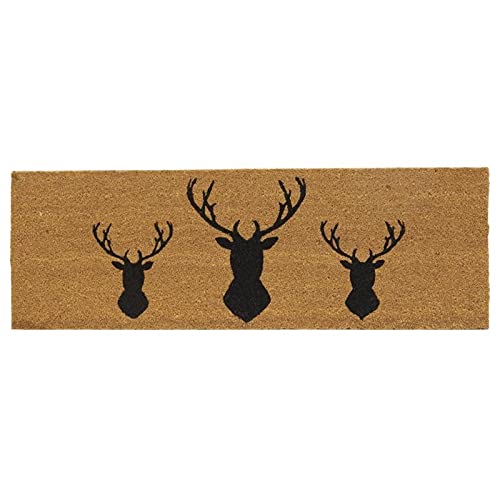 Paillasson en coco 3 cerfs AubryGaspard 40x120 idéal pour chalet