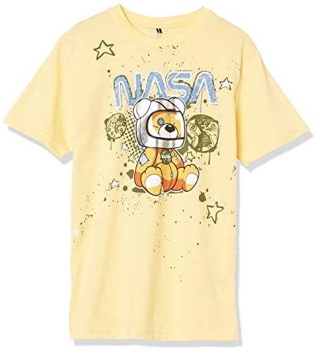 Southpole Boys' Tee Nasa, Bear Light Yellow, Medium #TOP26