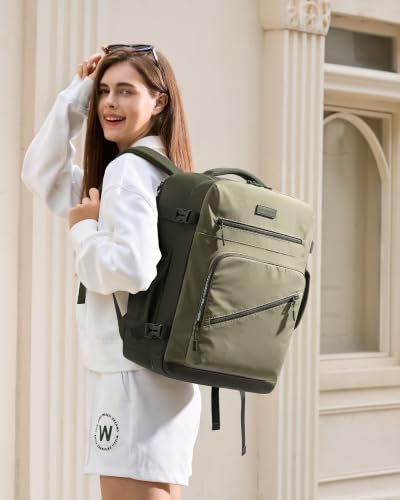LOVEVOOK 40L Travel Backpack for Women Men, Airline Approved Carry On Luggage, Multi-Pocket TSA Personal Item Bag fits 17 Inch Laptop, Waterproof Weekender Overnight Suitcase Travel Essentials — view 2