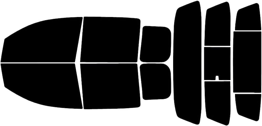 Rvinyl Window Tint Kit Compatible with Nissan Titan 2004-2014 - Black 5% - Single Ply No Bubble Film - Do it Yourself Vehicle Complete Precut Kit