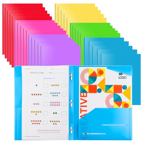 Classeurs de classement plastique à broches et 2 poches porte-cartes