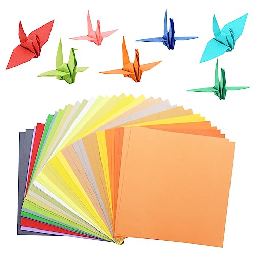 Origami Papier 50 Farben100 Blatt, 15 x 15 cm Doppelseitiges farbiges...