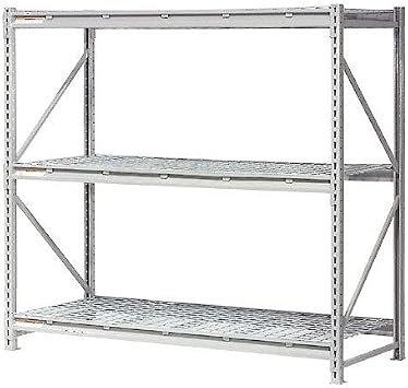 Global Industrial Extra High Capacity Bulk Rack with Wire Decking, Starter Unit, 96" W x 36" D x 96" H