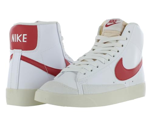Image of Nike Blazer Mid 77 Next Nature Womens Shoes Size 6, Color:Cloud White /Adobe /Red Stardust /Sail-White