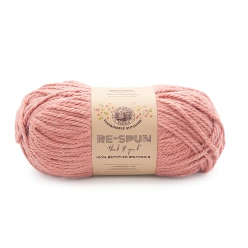 Image of Lion Brand Yarn, Re-Spun Thick & Quick Super Bulky Yarn for Knitting, Crochet, and Crafts, Desert Sand, 1 Pack, Soft Fiber for Chunky Blankets, Bulky Throws, and Cozy Sweaters