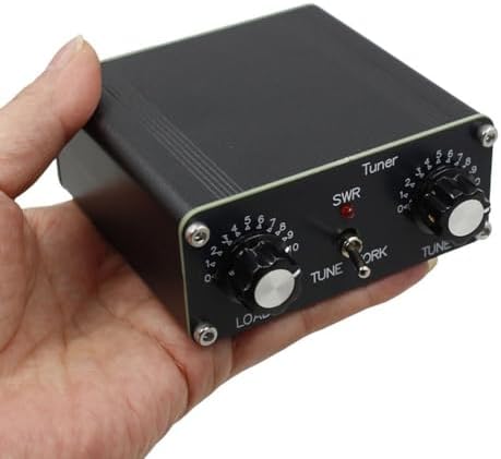 YobiLife Manual QRP Antenna Tuner 3-28 MHz 5 W for Z-Match, Compact Metal Housing with BNC Connector for HAM Radio Outdoor Operation - 5