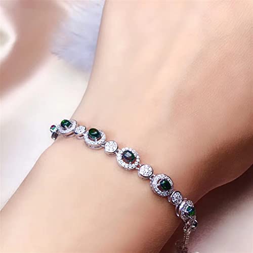 Bracelet opale noire 925 naturelle CXYWBD à porter pour vos soirées chic