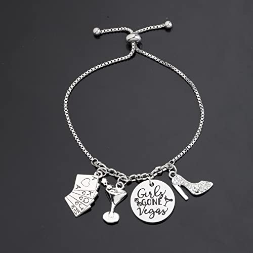 TIIMG Trip Gift Gone Vegas Bracelet Las Vegas Birthday or Bachelorette Vacation for Besties3