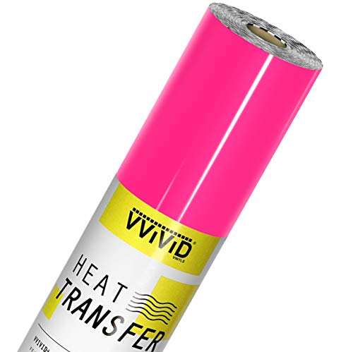 Vinyle HTV rose fluo pour customisation de vêtements de sport