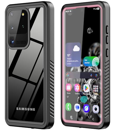 ZWWADR Funda impermeable para Samsung Galaxy S20 Ultra, protector de pantalla integrado [cuerpo completo a prueba de golpes] [12 pies a prueba de golpes militar] funda submarina a prueba de polvo para