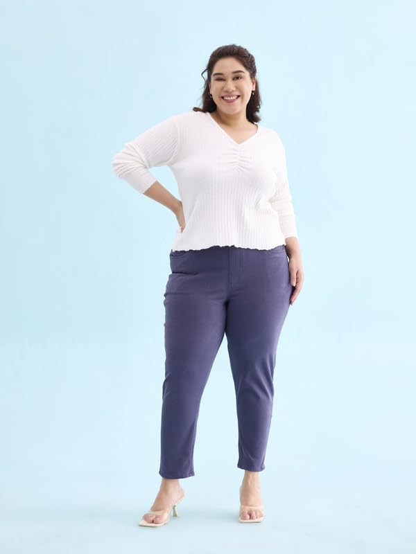 Image of GO COLORS Soft Cotton Blend Printed Jeggings Ankle Length for Women| Breathable, Mid Rise