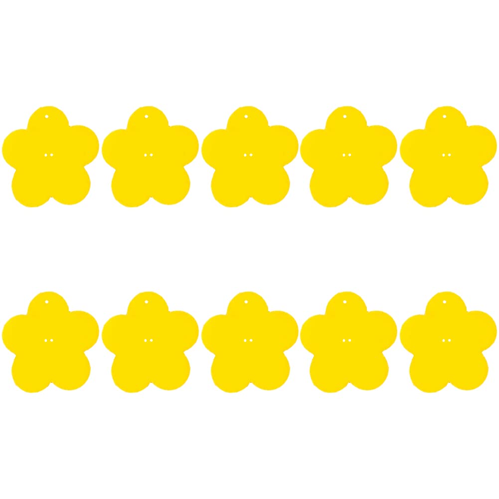 AVZYARDY 10pcs Killer Non- Dual-Sided Yellow Sticky Fly Traps Insect Catcher Killer for Houseplant for Mosquito & Flying (flowers)