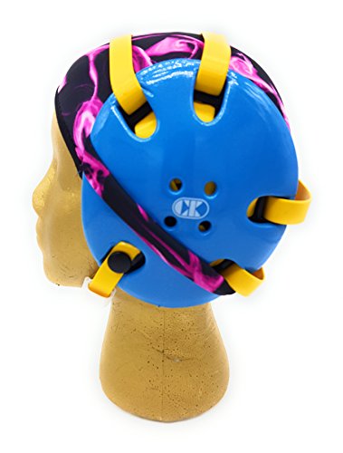 Wrestling Hair Cap - Under The Headgear 4 Strap Style - Pink Flames