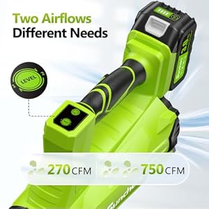 Electric Leaf Blower Cordless 750CFM 250MPH with 3.0Ah Battery and Charger — photo 3 of 6