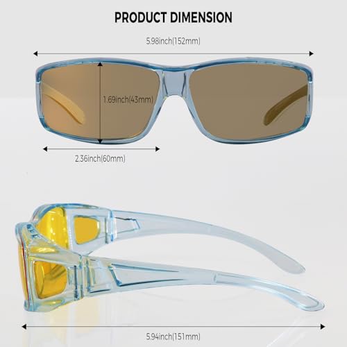 Image of Over Glasses Sunglasses for Men Women, Fit Over Sunglasses Polarized UV400 Protection Sunglasses for Driving 05