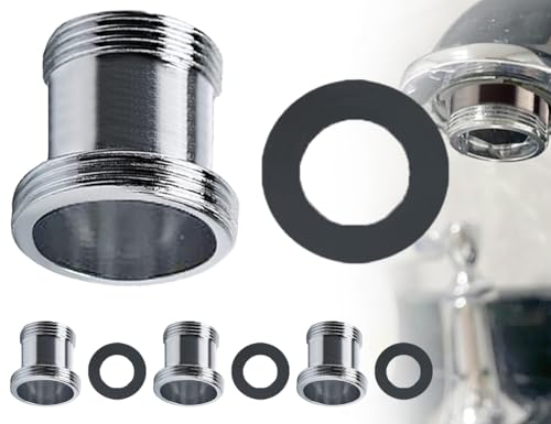 Zoetekway Adaptador De Grifo De 3 Piezas Para Filtro De Agua, Rosca Macho M18 A M22, Adaptador De Rosca De Latón Con Junta De Goma
