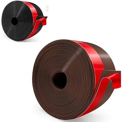 Wide Silicone Weather Stripping Door Seal, Strong Adhesive Door Draft Stopper, Door Sweep Draft Stopper for Doors Gap&Under Bottom Garage Door, Glass Shower Door, Sliding Door, 2" x 20 ft, Transparent Cover