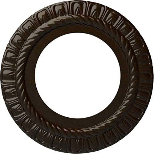 Image of 10 5 /8 inchOD x 5 3 /4 inchID x 1 /2 inchP Claremont Ceiling Medallion (Fits Canopies up to 7 inch), Hand-Painted Bronze