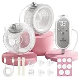 Saglve Tire Lait Électrique Mains Libres Portable, Pompe Allaitement Rechargeable 4 Modes 12 Niveaux 300mmHg avec Recueil Lait Maternel, 21/24mm Bride pour Maison/Travail